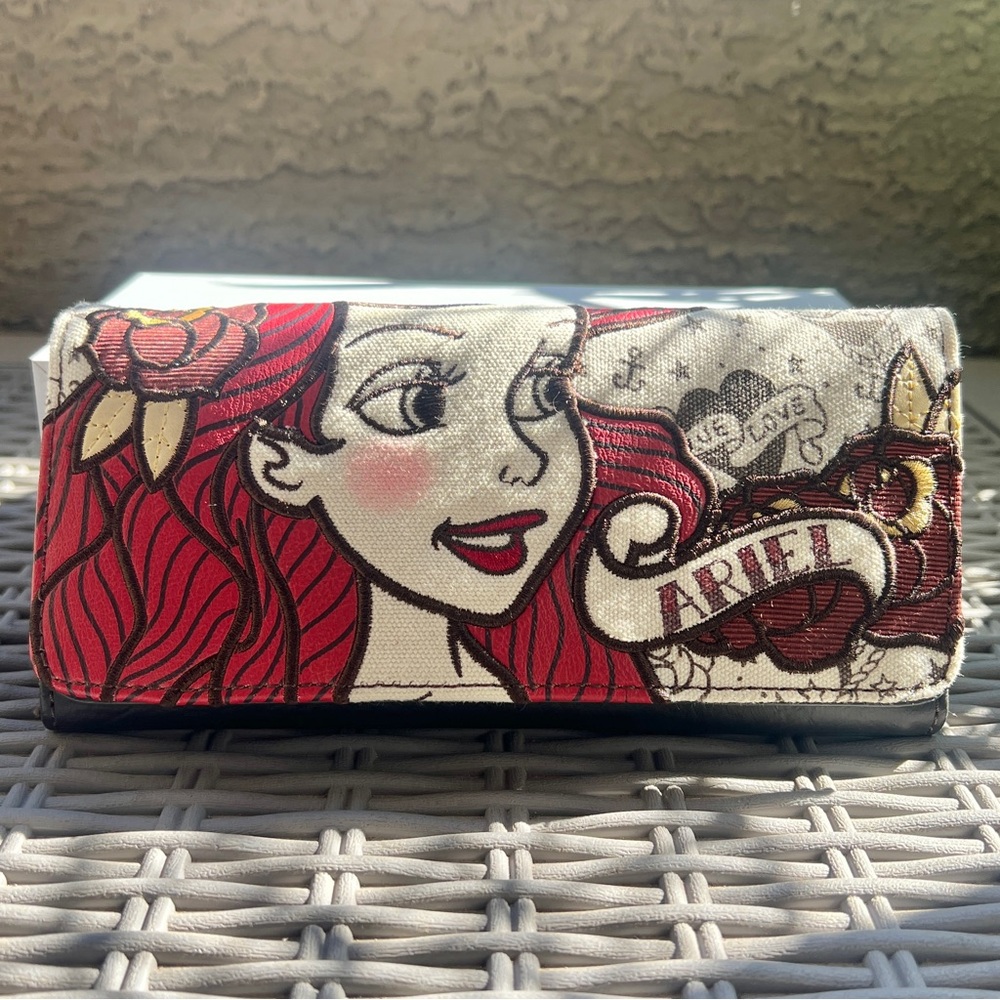 EUC Disney little mermaid pinup sailor Jerry style wallet